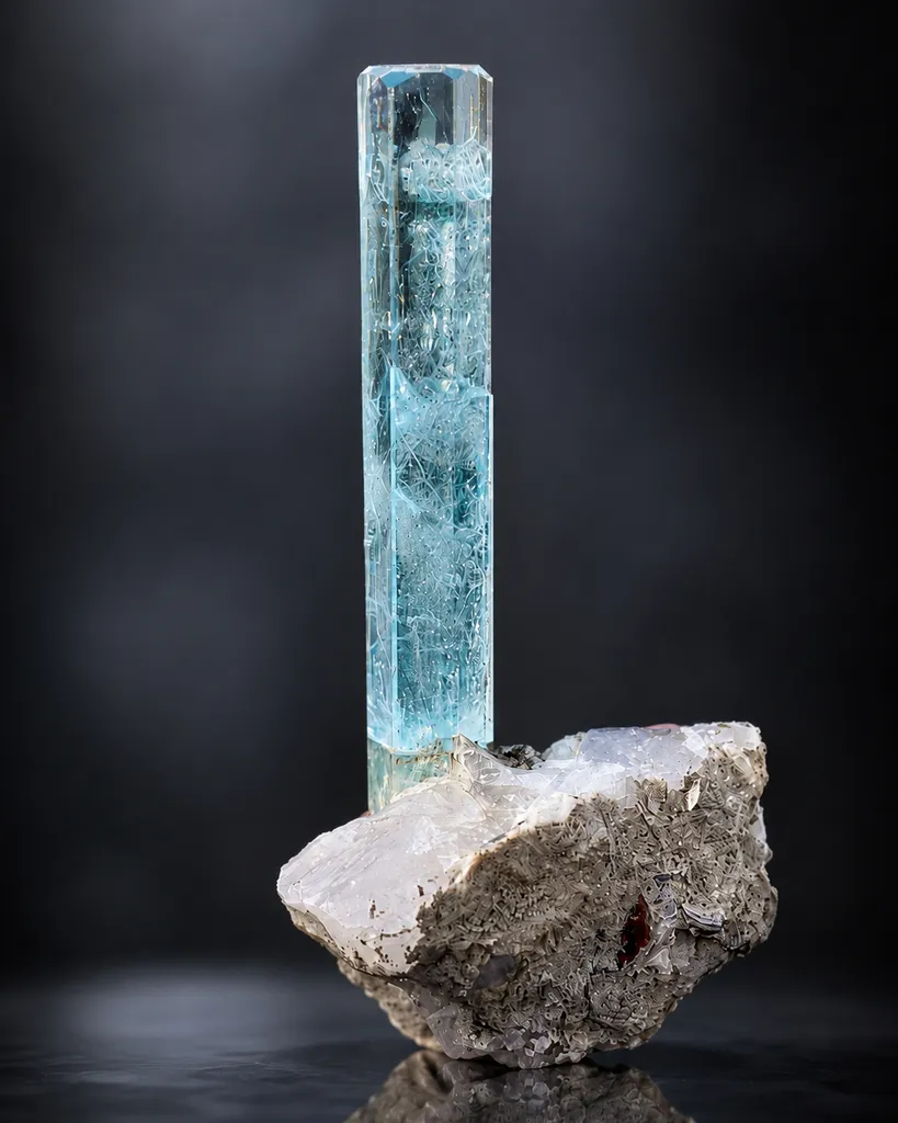 Aquamarine from Pakistan, Gilgit-Baltistan, Shigar District, Shigar Valley, Alchuri image