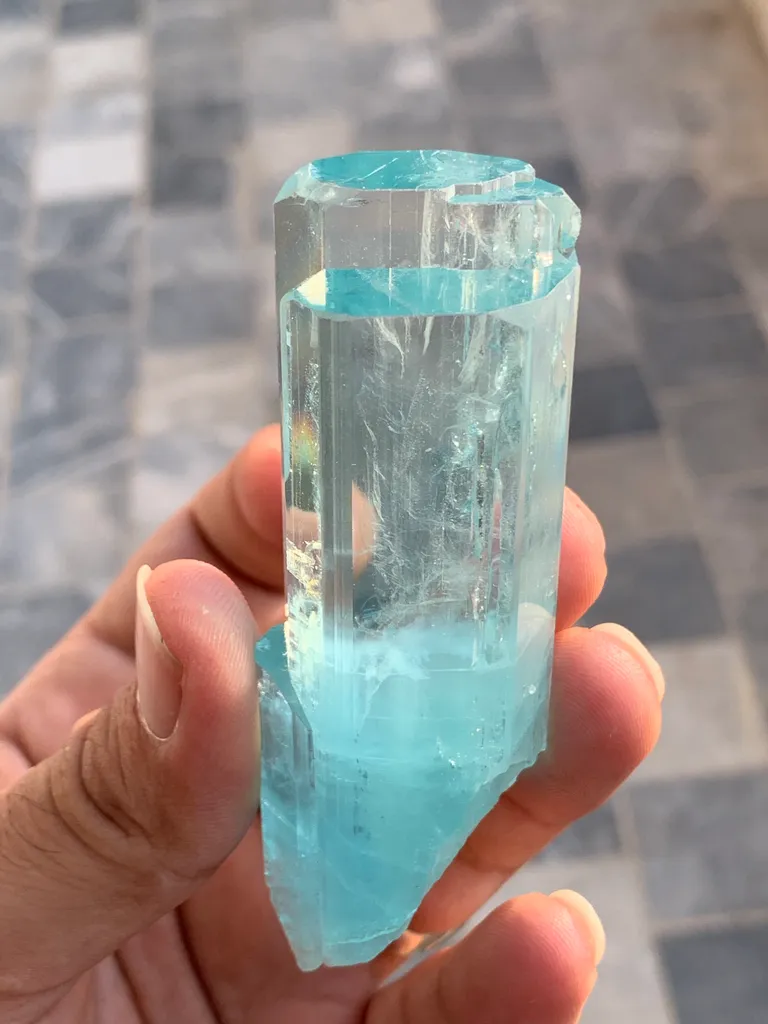 Aquamarine from Pakistan, Gilgit-Baltistan, Shigar District, Shigar Valley image