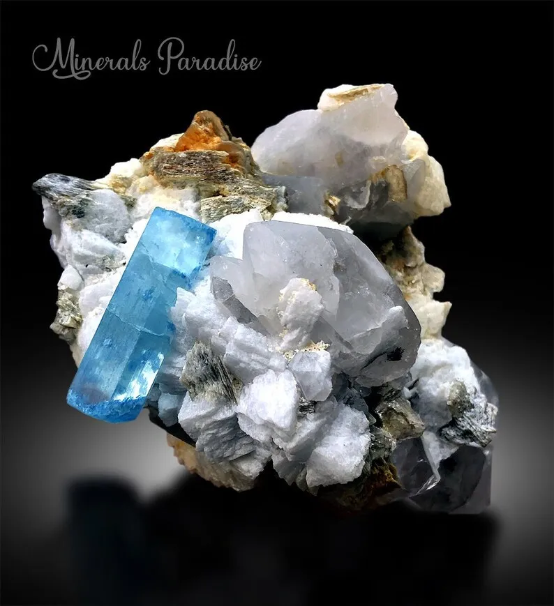 Aquamarine from Pakistan, Gilgit-Baltistan, Skardu District, Shigar Valley image