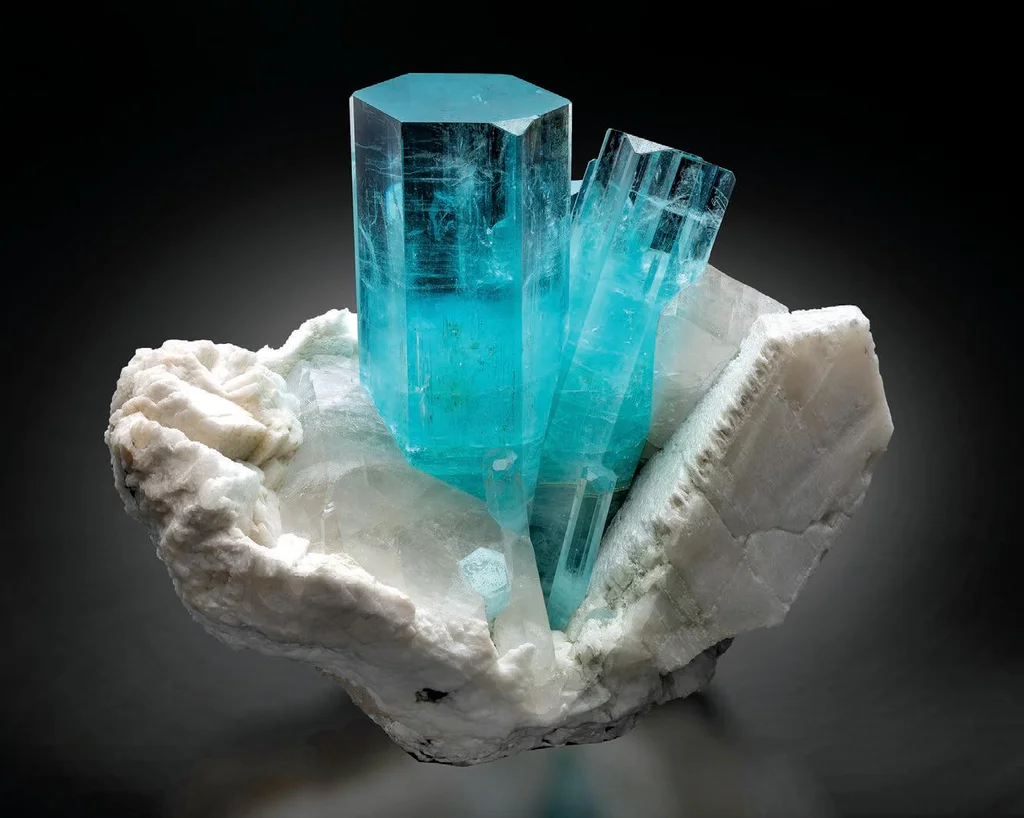 Aquamarine from Shigar Valley, Shigar District, Gilgit-Baltistan, Pakistan image