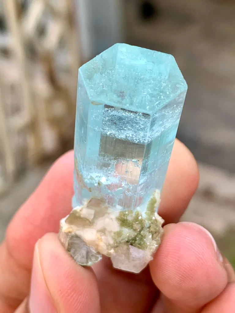Aquamarine from Shigar Valley, Shigar District, Gilgit-Baltistan, Pakistan image
