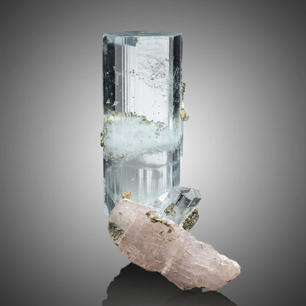 Aquamarine from Shigar Valley, Skardu District, Gilgit-Baltistan, Pakistan image
