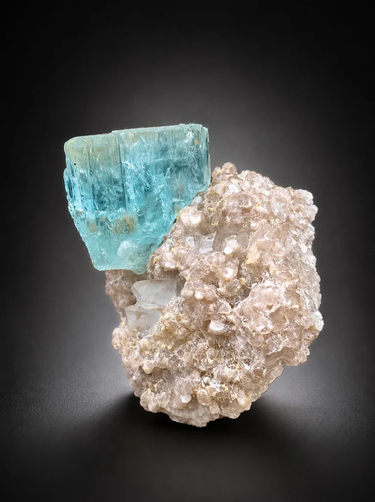 Aquamarine from Shigar Valley, Skardu District, Gilgit-Baltistan, Pakistan image