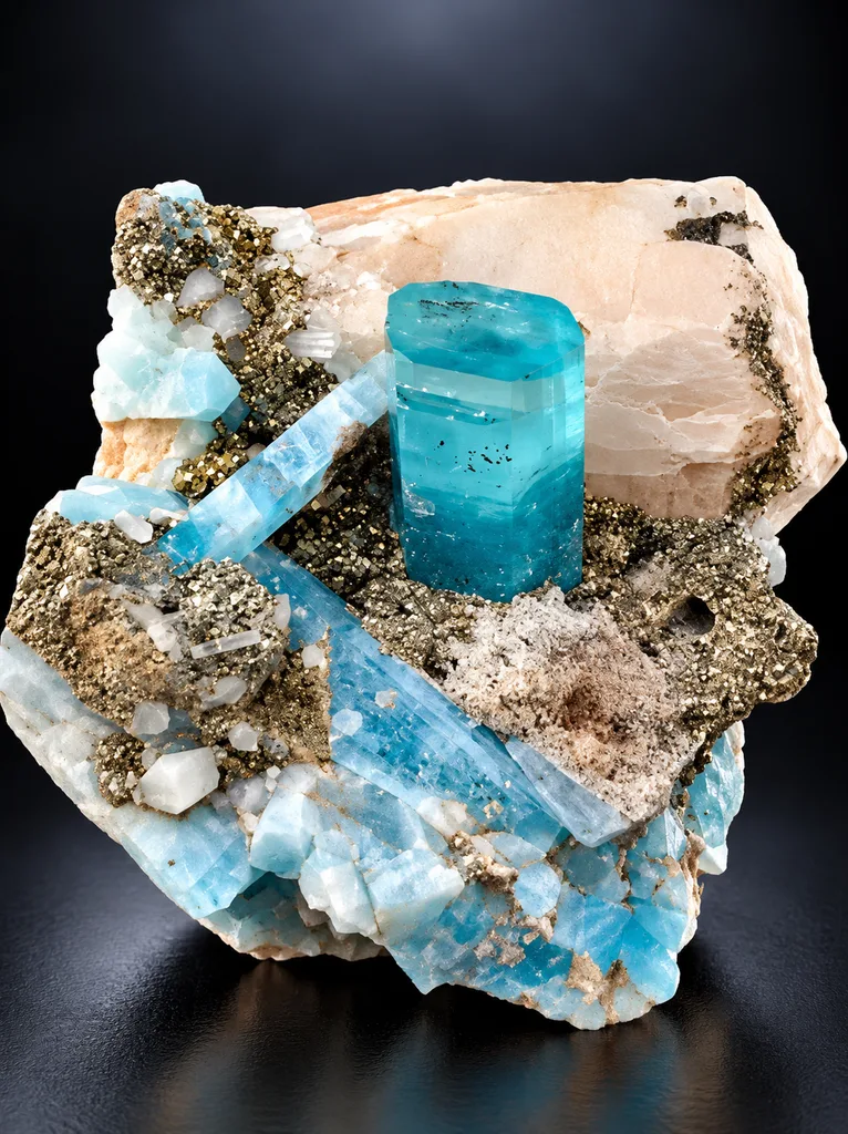 Aquamarine from Tormiq Valley, Haramosh Mts., Roundu District, Gilgit-Baltistan, Pakistan image