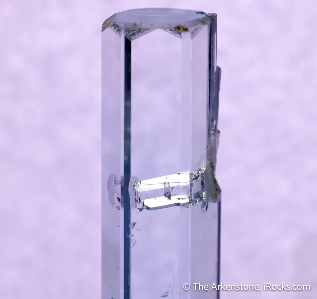 Aquamarine included in Beryl var. Aquamarine - image 3