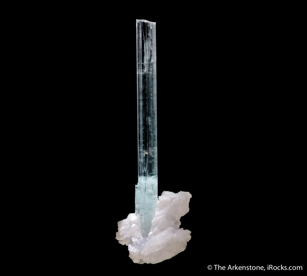 Aquamarine on Albite - image 2