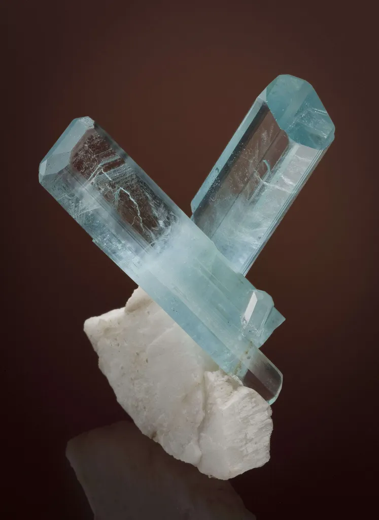 Aquamarine on Albite - image 3