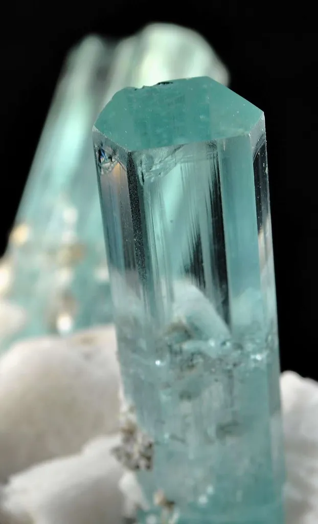 Aquamarine on Albite - image 2