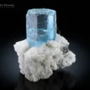 Aquamarine on Albite from Nyt Bruk Mine Pakistan - image 2