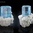Aquamarine on Albite from Nyt Bruk Mine Pakistan - image 1