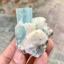 Aquamarine on Albite from Pakistan - image 4