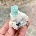 Aquamarine on Albite from Pakistan - image 5