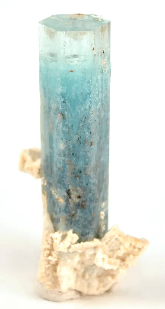 Aquamarine on Feldspar - image 2