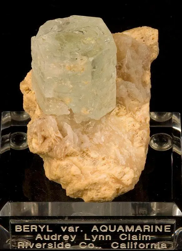 Aquamarine on Feldspar - image 2