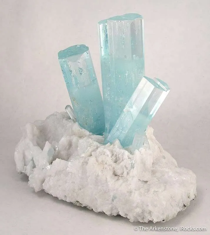 Aquamarine on Feldspar - image 4