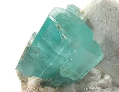 Aquamarine on Feldspar - image 3