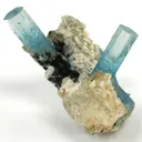 Aquamarine on Feldspar - image 1