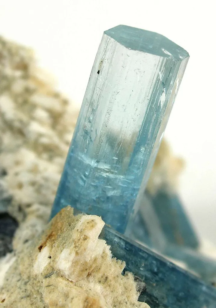 Aquamarine on Feldspar - image 3