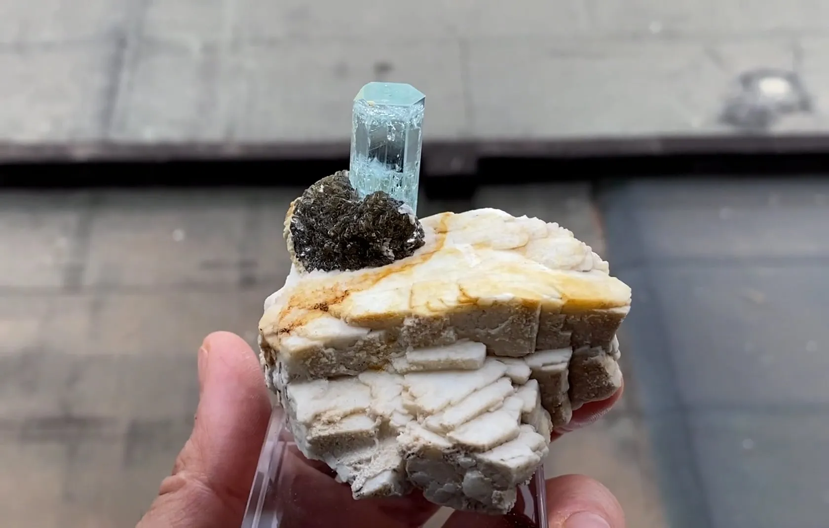 Aquamarine on Feldspar - image 5