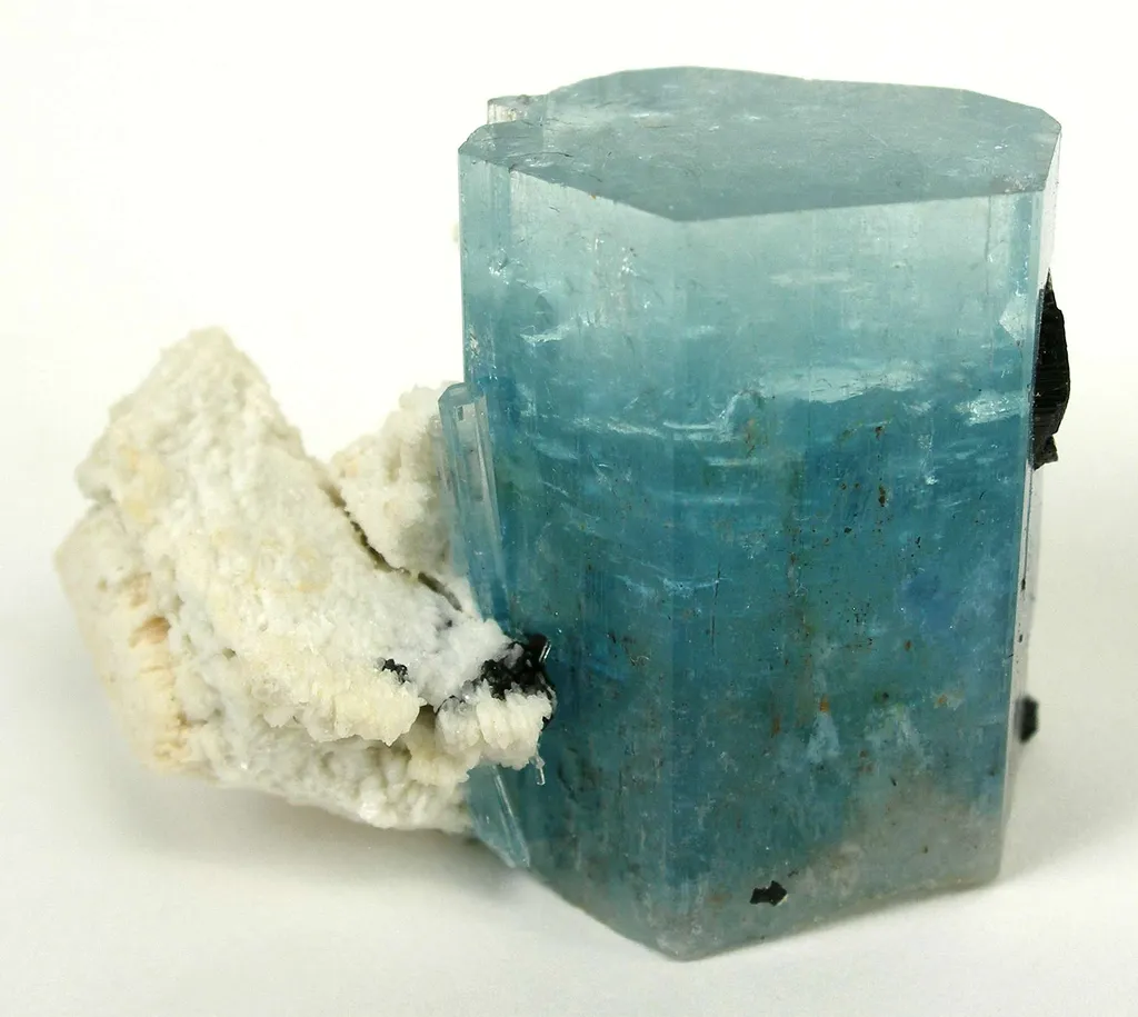 Aquamarine on Feldspar - image 2