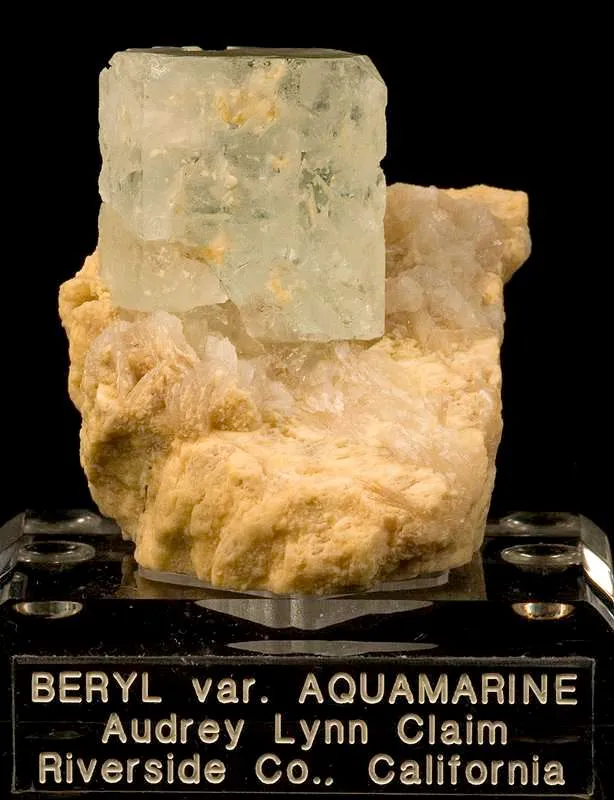 Aquamarine on Feldspar - image 1