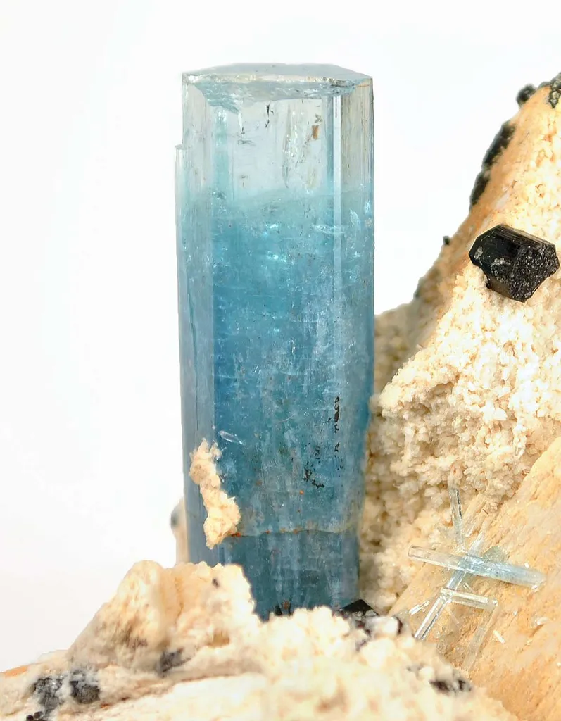 Aquamarine on Feldspar - image 3
