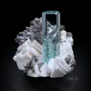 Aquamarine on Feldspar - image 1