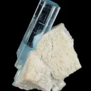 Aquamarine on Feldspar - image 1