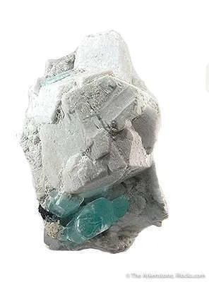 Aquamarine on Feldspar - image 2