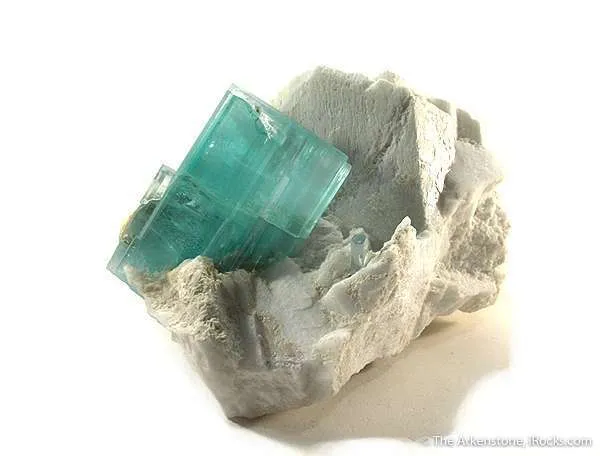 Aquamarine on Feldspar image
