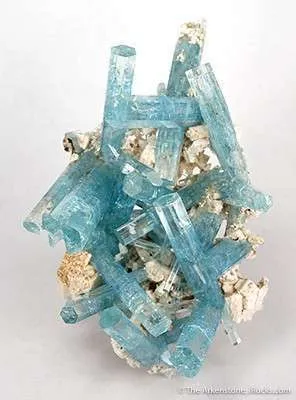 Aquamarine on Feldspar image