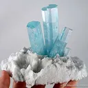 Aquamarine on Feldspar - image 2