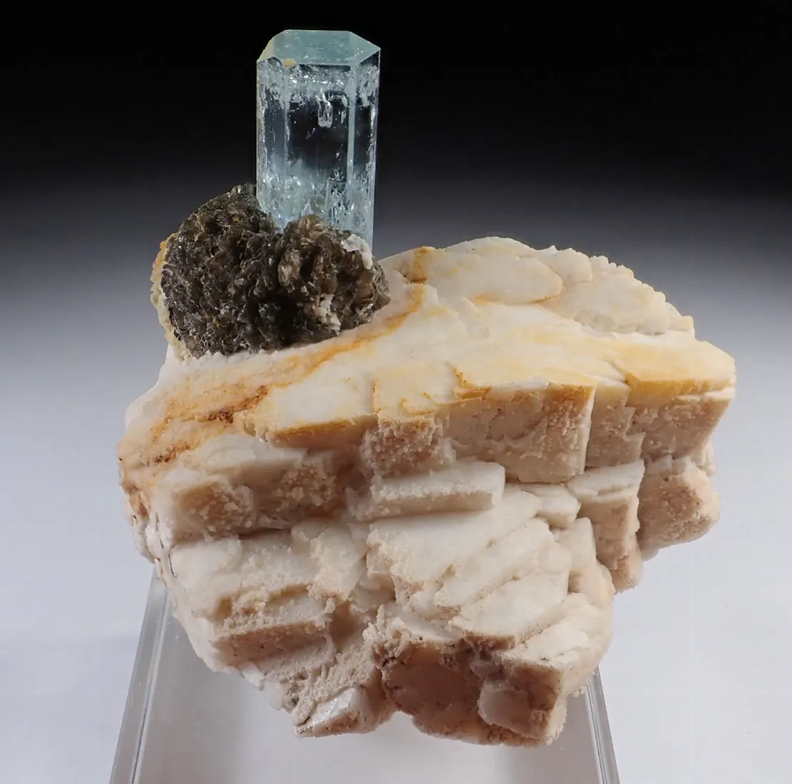 Aquamarine on Feldspar - image 3