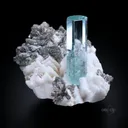 Aquamarine on Feldspar - image 4