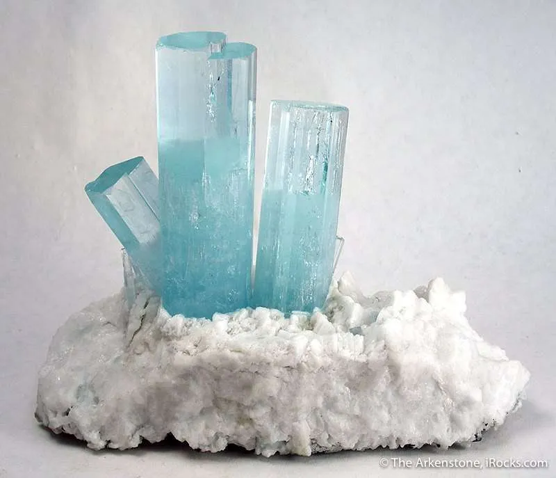 Aquamarine on Feldspar - image 3