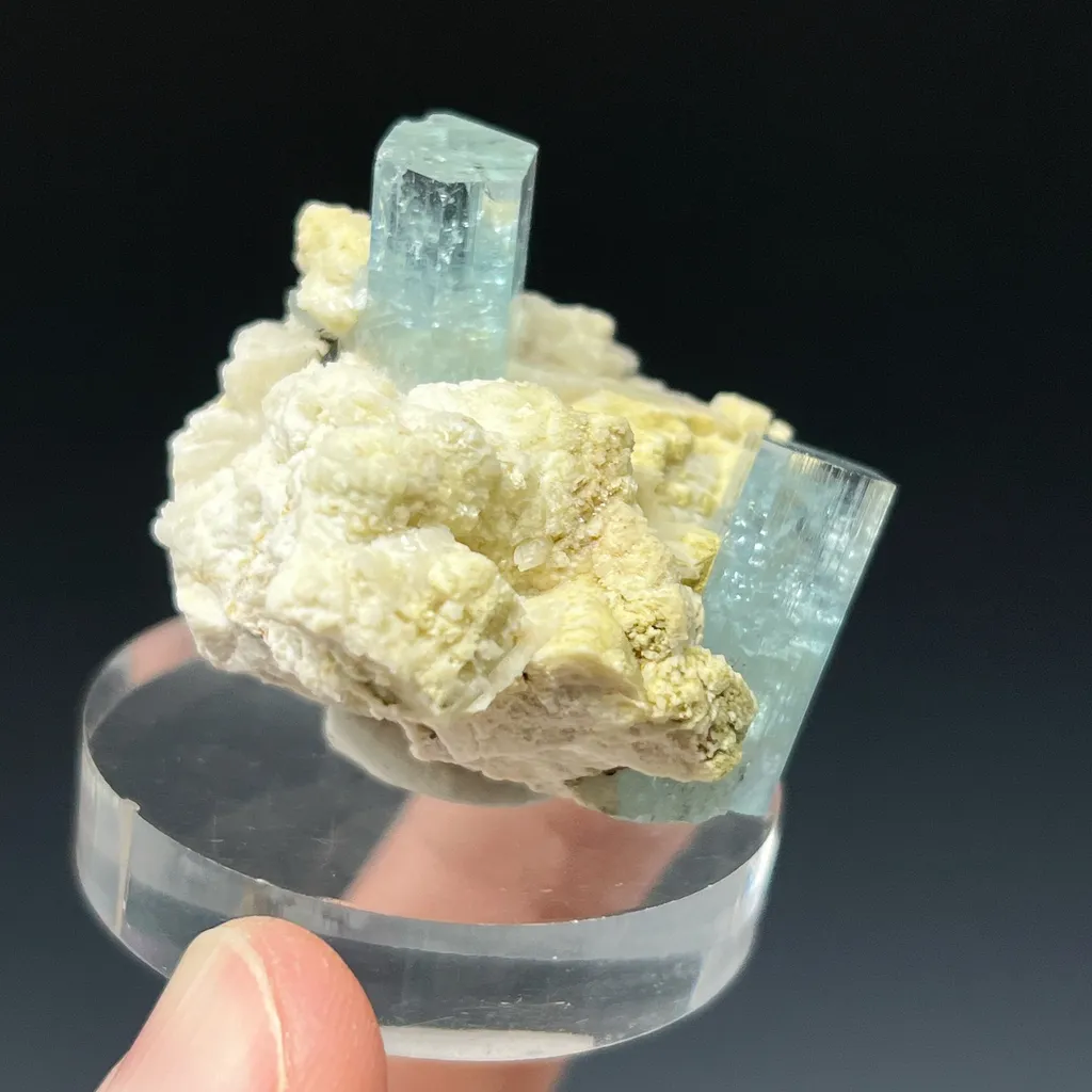 Aquamarine on Feldspar - image 4