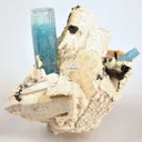 Aquamarine on Feldspar - image 2