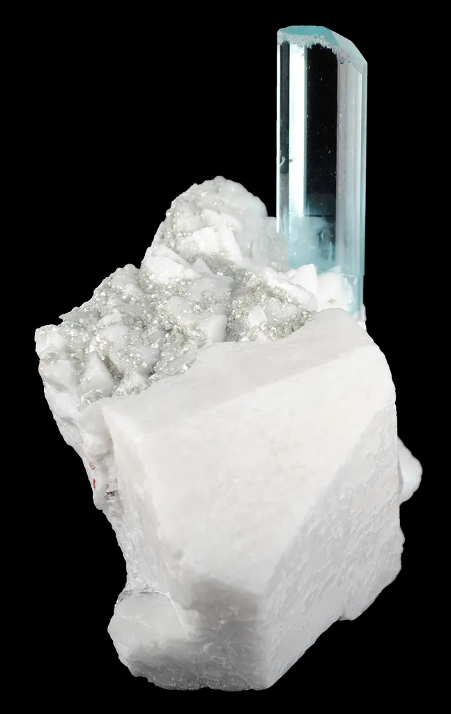 Aquamarine on Feldspar With Albite - image 5