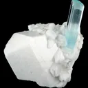 Aquamarine on Feldspar With Albite - image 1