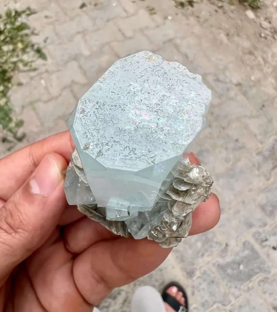 Aquamarine on Mica from Pakistan - image 5