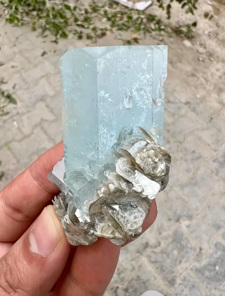 Aquamarine on Mica from Pakistan - image 4