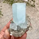 Aquamarine on Mica from Pakistan - image 1