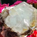Aquamarine on Moscovite from Pingwu beryl mine, China. Gorgeous specimen of aquamarine light blue gems, associated with the Muscovite - image 3