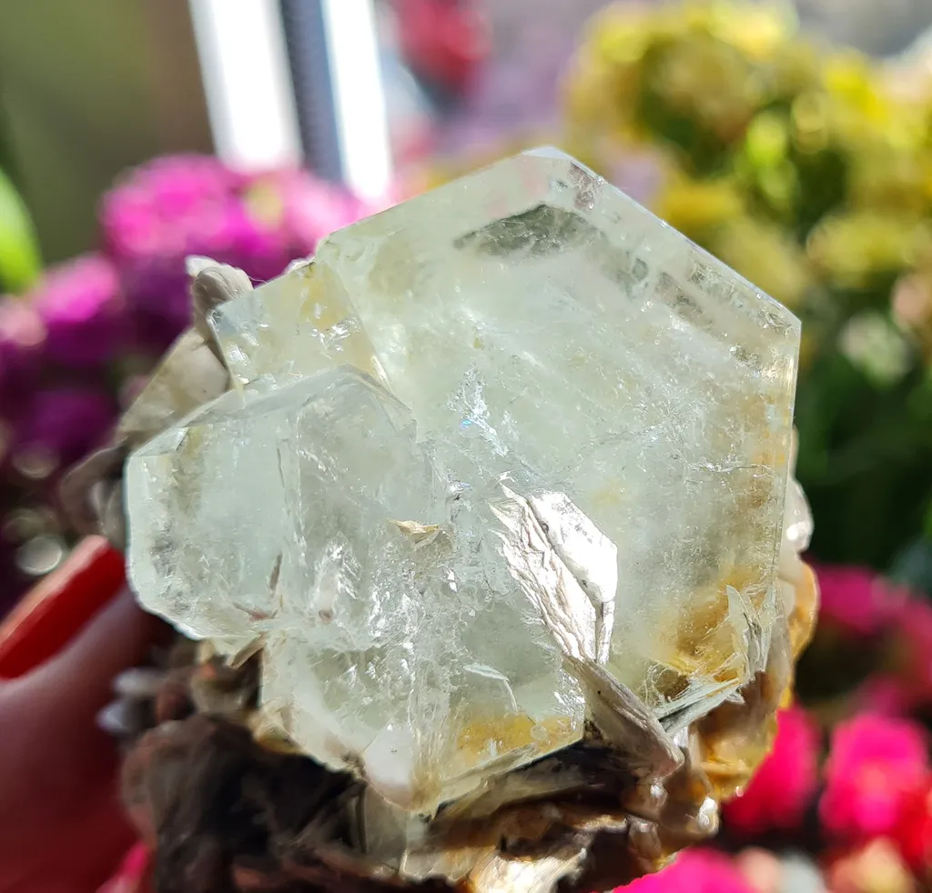 Aquamarine on Moscovite from Pingwu beryl mine, China. Gorgeous specimen of aquamarine light blue gems, associated with the Muscovite - image 6