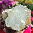 Aquamarine on Moscovite from Pingwu beryl mine, China. Gorgeous specimen of aquamarine light blue gems, associated with the Muscovite - image 8