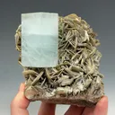 Aquamarine on Muscovite - image 4