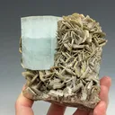 Aquamarine on Muscovite - image 3