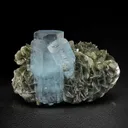 Aquamarine on Muscovite - image 1