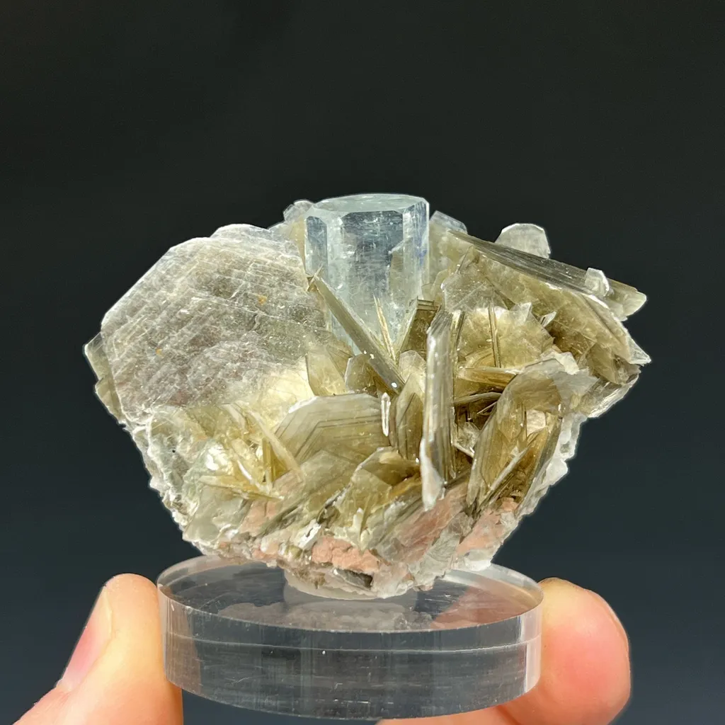 Aquamarine on Muscovite, Shigar Valley, Gilgit-Baltistan, Pakistan image