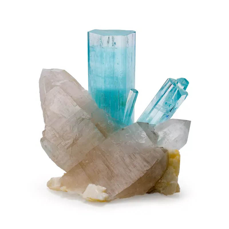 Aquamarine on Quartz - image 1